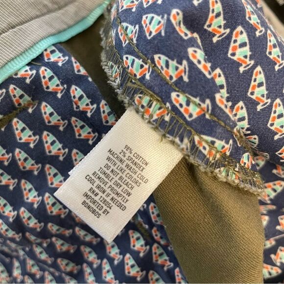 Bonobos Slim Fit Pants Khaki Green Cotton Blend Size 31/32 - Picture 6 of 8
